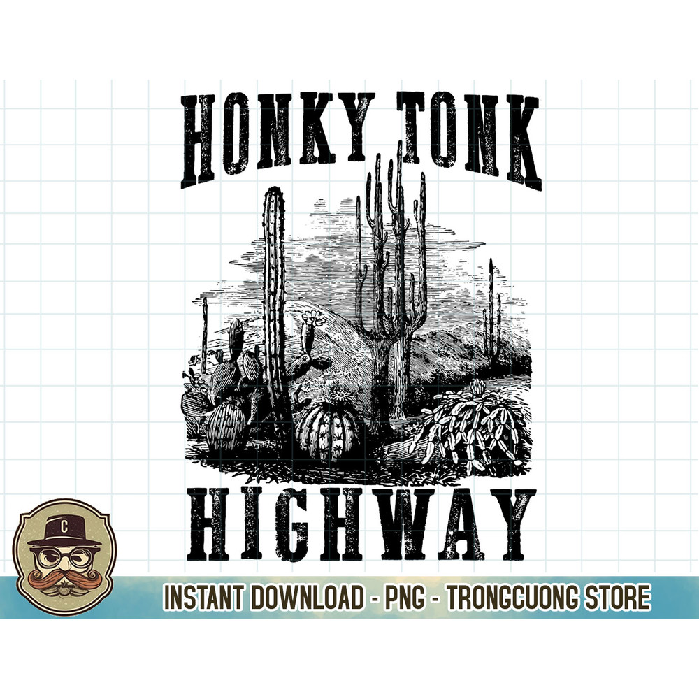 Vintage Honky Tonk Highway Southern Western Rodeo Cowgirl T-Shirt copy.jpg