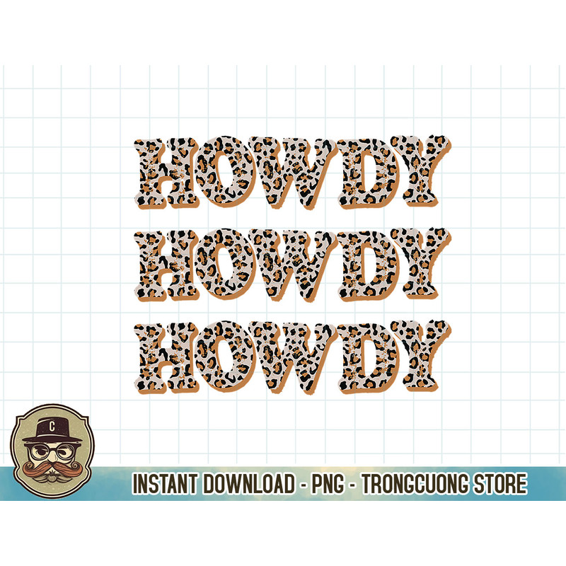 Vintage Leopard Howdy Rodeo Western Country Southern Texas T-Shirt copy.jpg