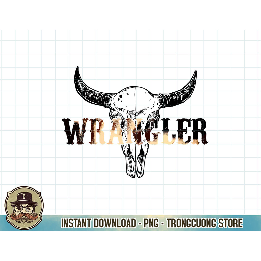 Vintage Rodeo Wrangler Western Cow Skull, Leopard Bull T-Shirt copy.jpg