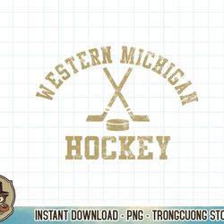 vintage western michigan hockey long sleeve t-shirt copy png sublimation
