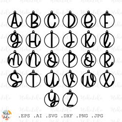 christmas balls ornaments cricut svg monogram letters templates dxf clipart png