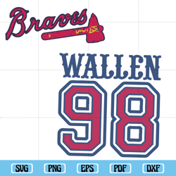 braves 98 comfort colors svg, braves 98 svg, wallen 98 braves svg, 98 braves svg, wallen country music svg