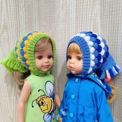 master class in knitting cap–headscarf on paola reina 32-34 cm.