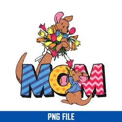 roo mom png, cartoon mom png, cartoon mother's day png digital file