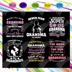 grandma bundle set 6 svg, grandma svg, mothers day svg, mothers day gift svg, gift for grandma svg, mom svg, funny grand