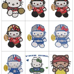 Collection HELLO KITTY SPORTS KITTY Embroidery Machine Designs PES JEF HUS DST EXP VIP XXX