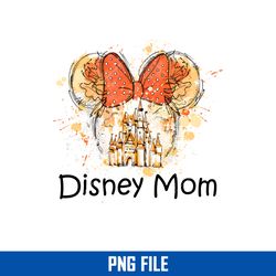 minnie disney mom watercolor png, minnie ears castle firework png, disney mom png digital file
