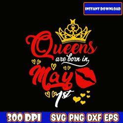 queens are born in may 1st crown instant download, cake topper png, birthday png, birthday queen png files