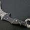 AUniqueAdditiontoYourCollectionFullTangHandForgedDamascusSteelKarambitKnifewithBuffal
