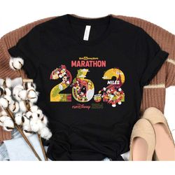 rundisney mickey and minnie mouse marathon 26.2 miles shirt / disney running t-shirt / marathon weekend 2024 / walt disn