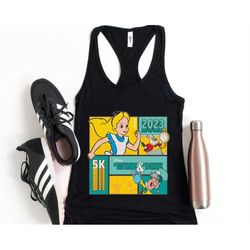 rundisney wine & dine half marathon weekend 2023 tank top / disney alice in wonderland mad hatter 5k running / disney ma