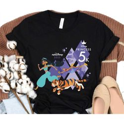 rundisney jasmine aladdin 5k shirt / disney princess half marathon weekend t-shirt / disneyland marathon 2023 tee / magi