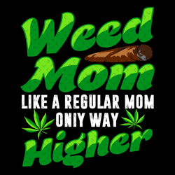 weed mom like a regular mom olny way higher svg, mothers day svg, mom svg, weed svg, weed mom svg, higher svg, mom love