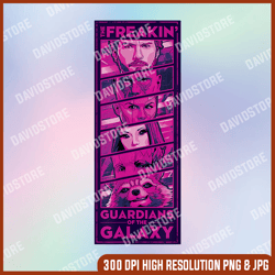 marvel guardians of the galaxy vol. 3 freakin' pink panels png, png high quality, png, digital download