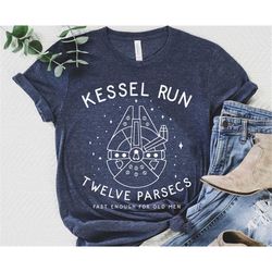 millennium falcon kessel run twele parsecs shirt / star wars t-shirt / galaxy's edge shirt / walt disney world / disneyl