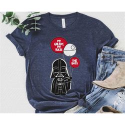 chibi darth vader with death star balloon my galaxy my rules the boss shirt/ star wars celebration / may the 4th be with