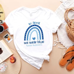 autism awareness t-shirt - in april we wear blue shirt - embrace diversity - autism support shirt - autism day - neurodi
