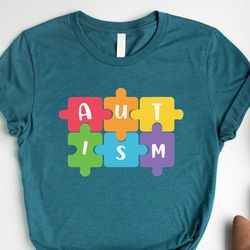 autism t-shirt, puzzle piece autism shirt, autism accept month tee, autism puzzle shirt, special education tee, autism t
