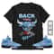 Back Bull Unisex Sneaker Shirt, Retro University Blue 5s Tee, Jordan 5 University Blue T-Shirt