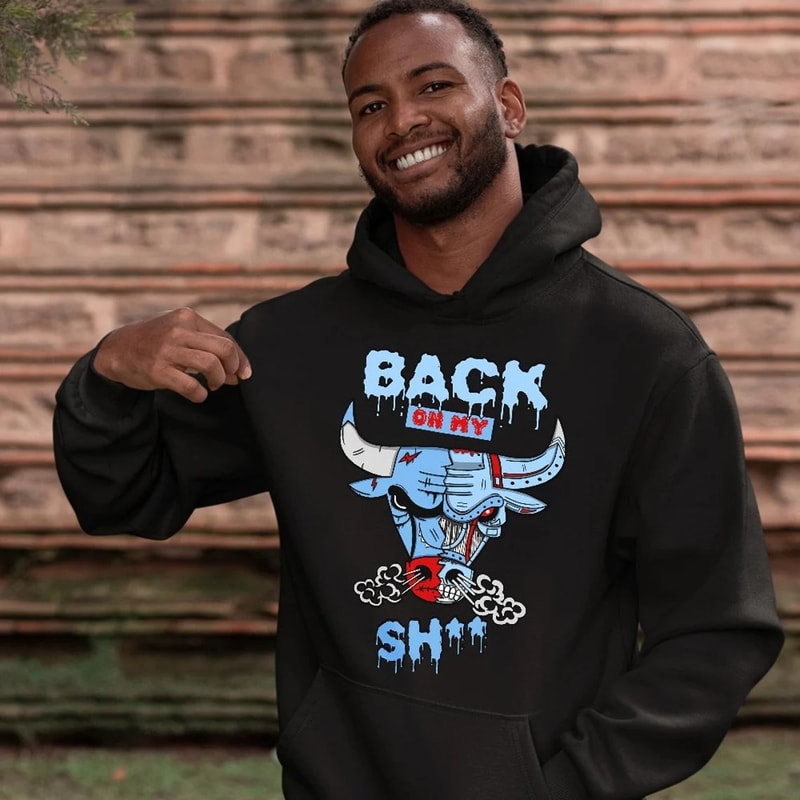 Back Bull Unisex Sneaker Shirt, Retro University Blue 5s Tee, Jordan 5 University Blue T-Shirt