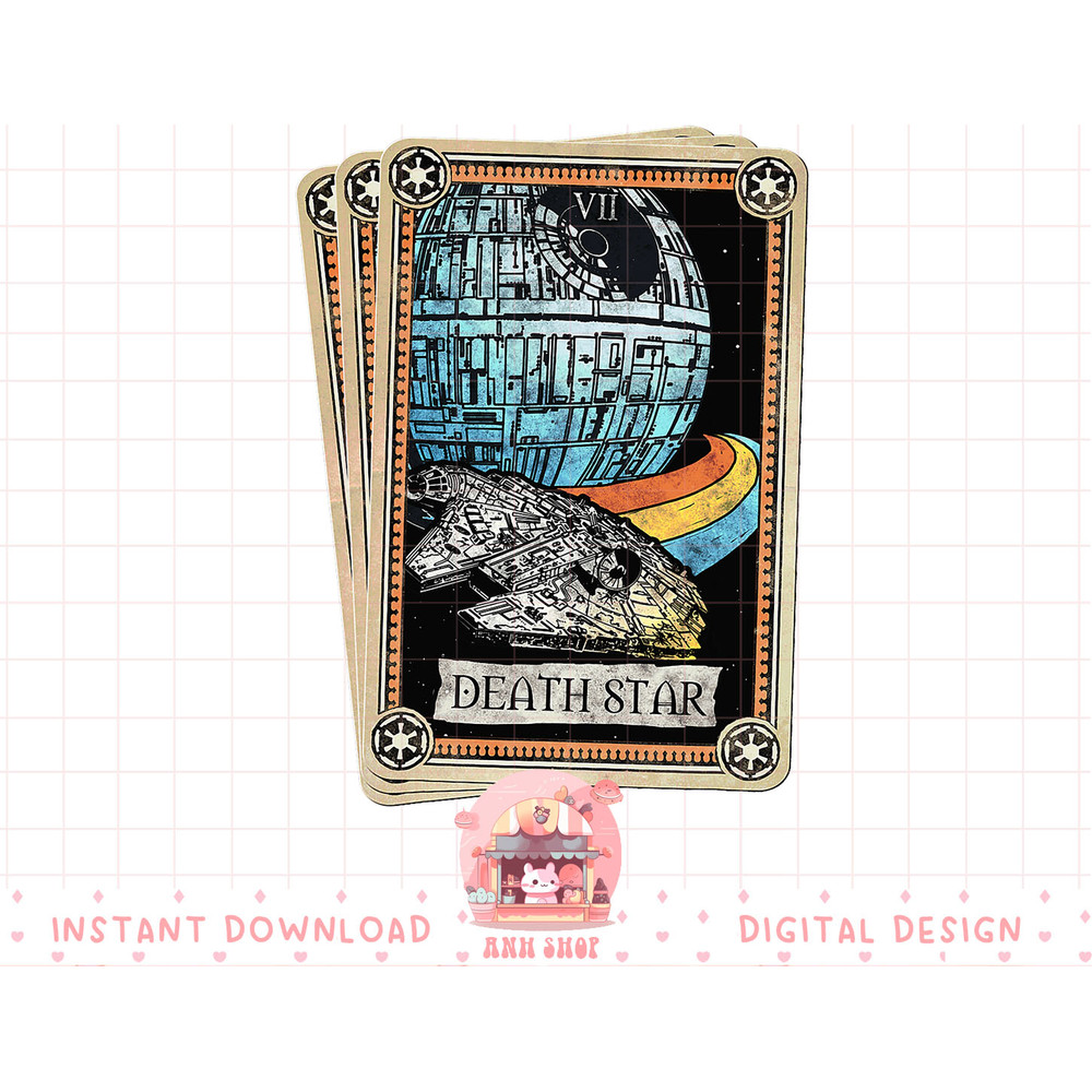 Star Wars Death Star & The Falcon Tarot Cards Graphc T-Shirt T-Shirt copy.jpg