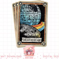 star wars death star & the falcon tarot cards graphc png