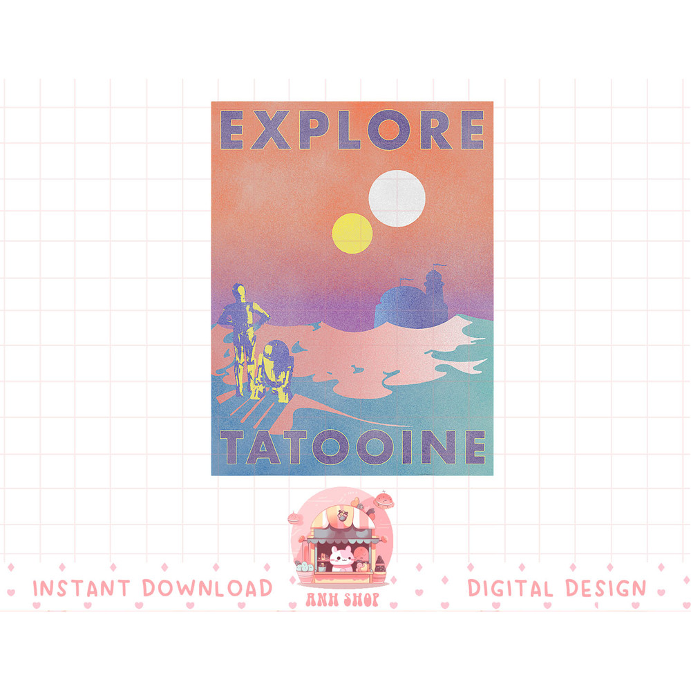 Star Wars Explore Tatooine Faded Retro C-3PO & R2-D2 Poster T-Shirt copy.jpg