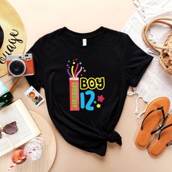birthday boy shirt, happy birthday boy t-shirt, 12th birthday apparel, boys birthday gift top, cute birthday shirt, birt