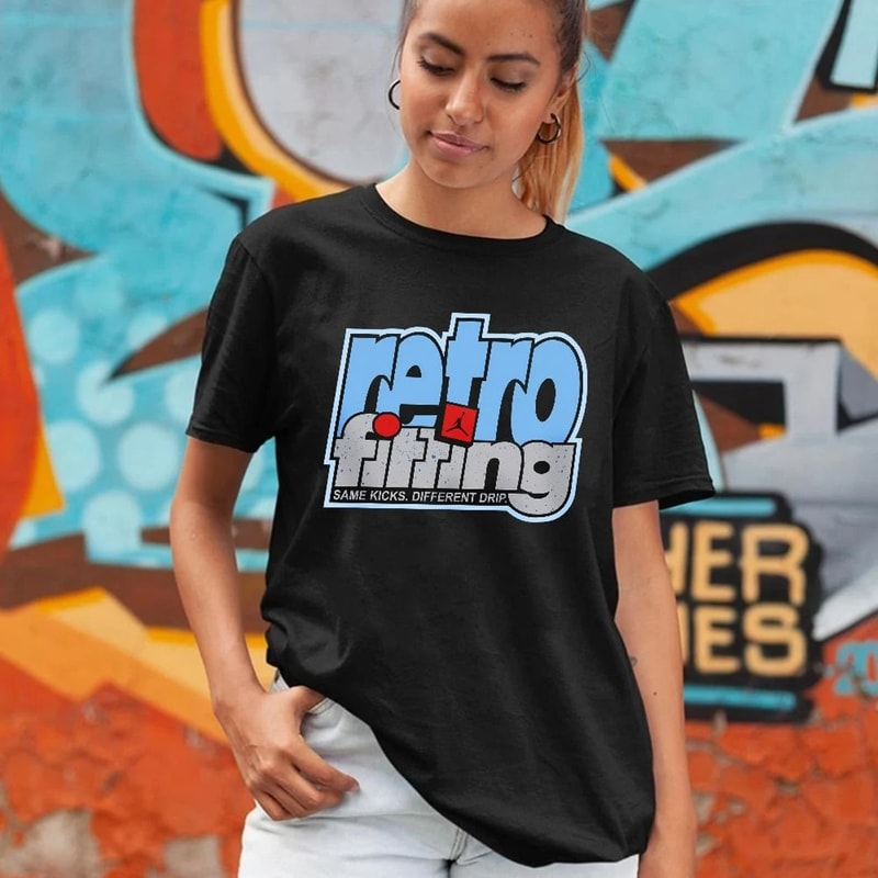 Retrofitting Got Em Unisex Sneaker Shirt, Retro University Blue 5s Tee, Jordan 5 University Blue T-Shirt, Hoodie