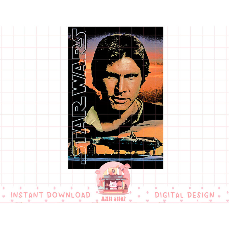 Star Wars Han Solo Millennium Falcon Retro Poster T-Shirt copy.jpg