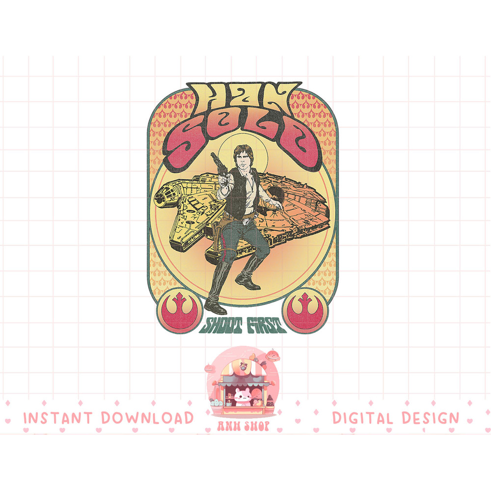 Star Wars Han Solo Shoot First Seventies Retro Poster T-Shirt copy.jpg