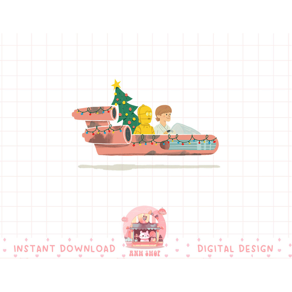 Star Wars Holiday Luke & C-3PO Christmas Tree Run T-Shirt copy.jpg