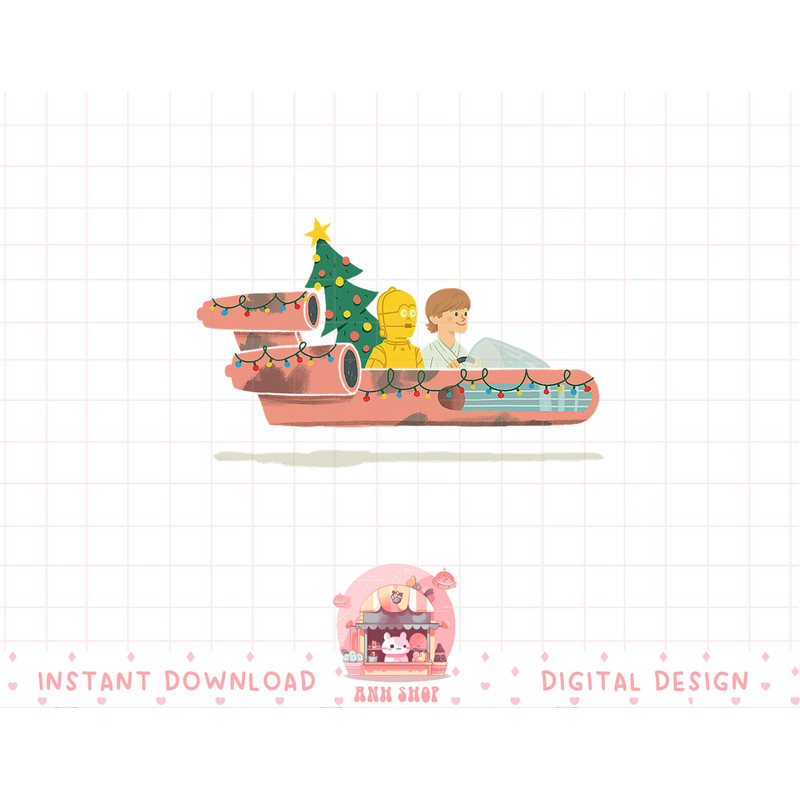 Star Wars Holiday Luke & C-3PO Christmas Tree Run T-Shirt copy.jpg