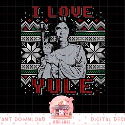 star wars i love yule leia christmas humor png