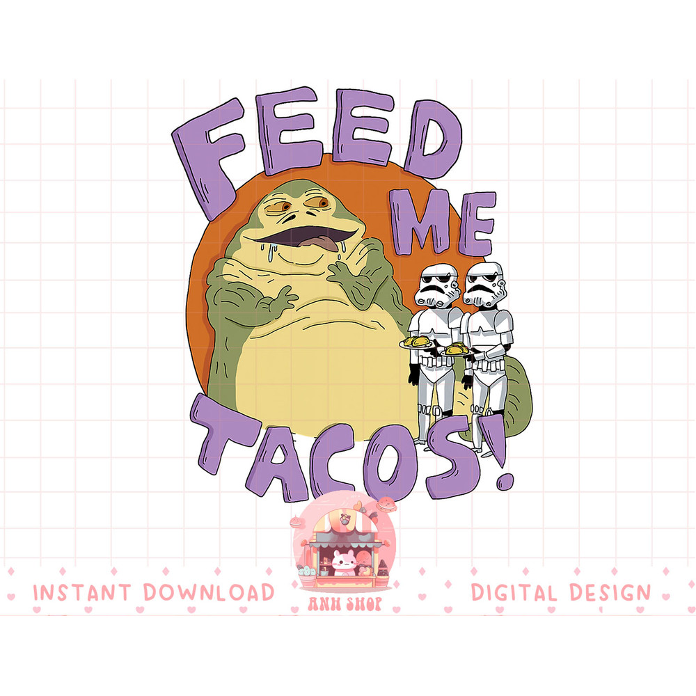 Star Wars Jabba The Hutt Feed Me Tacos Doodle T-Shirt copy.jpg