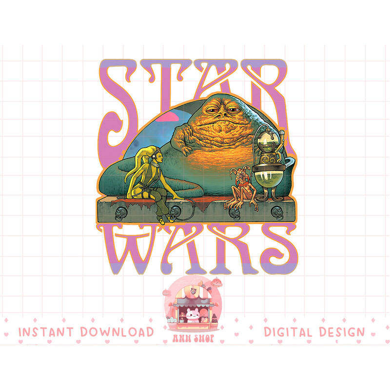 Star Wars Jabba's Palace Psychedelic Oola 60s T-Shirt copy.jpg