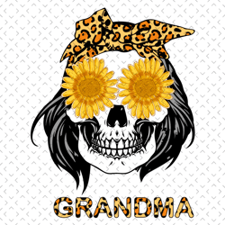 grandma skull sunflower glasses mothers day svg, mothers day svg, grandma svg, grandma love svg, skull svg, sunflower gl