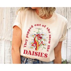 mushu dragon they popped out of the snow like daisies shirt / mulan disney t-shirt / magic kingdom / walt disney world /