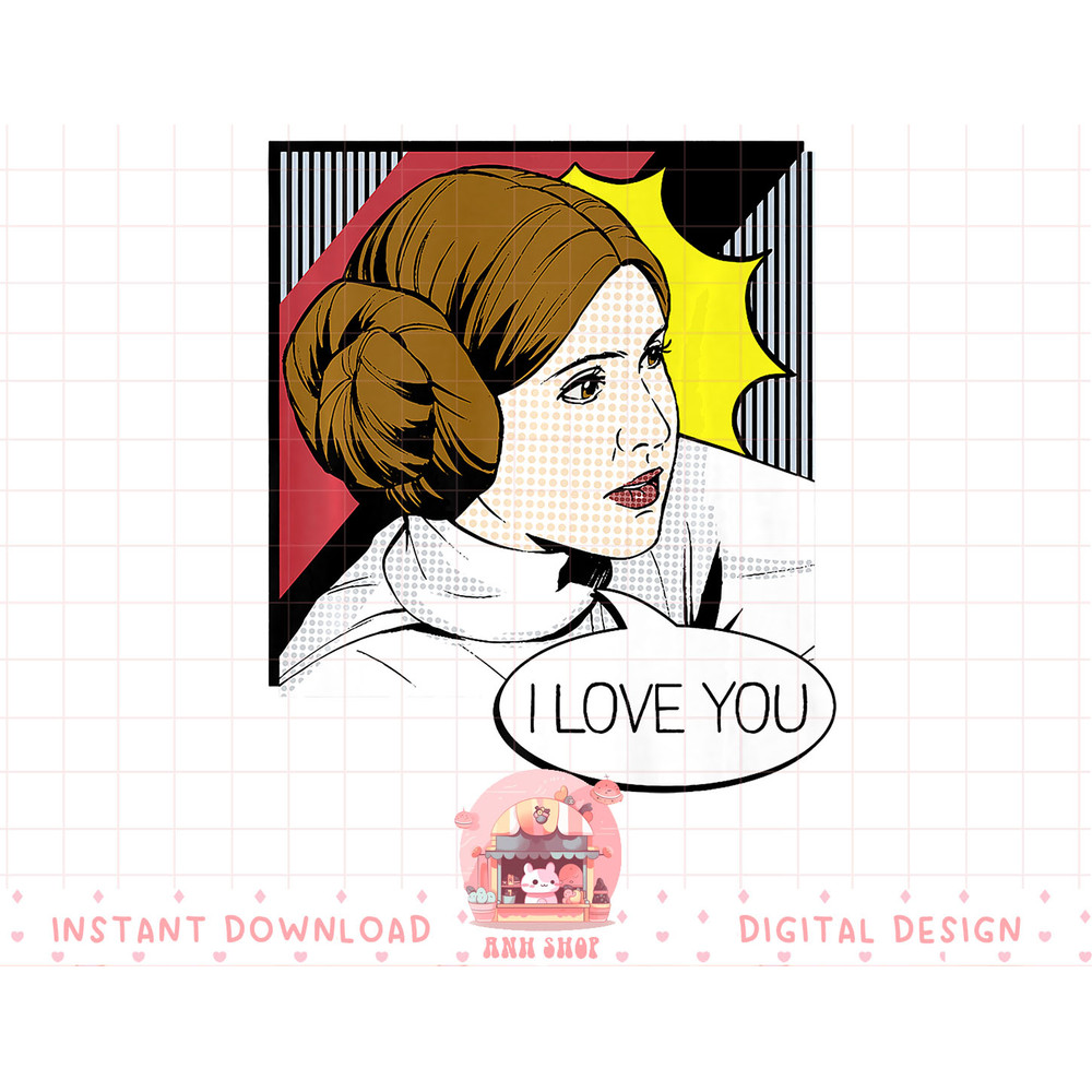 Star Wars Leia I Love You Pop Art Couples Premium T-Shirt copy.jpg