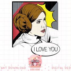 star wars leia i love you pop art couples premium png