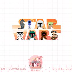 star wars logo the mandalorian kawaii characters png