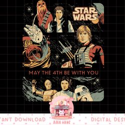 star wars may the 4th be with you classic vintage art png