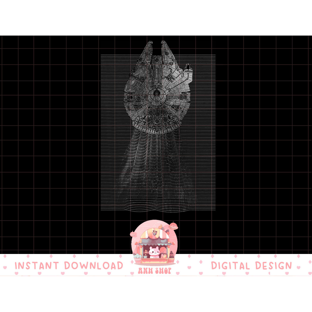 Star Wars Millennium Falcon Warp Lines Graphic T-Shirt T-Shirt copy.jpg