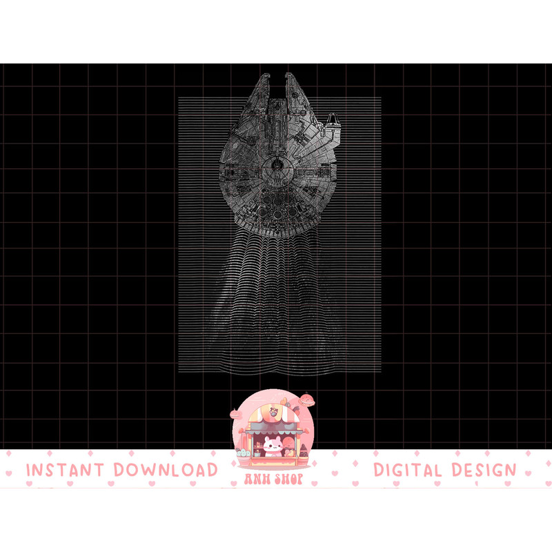 Star Wars Millennium Falcon Warp Lines Graphic T-Shirt T-Shirt copy.jpg