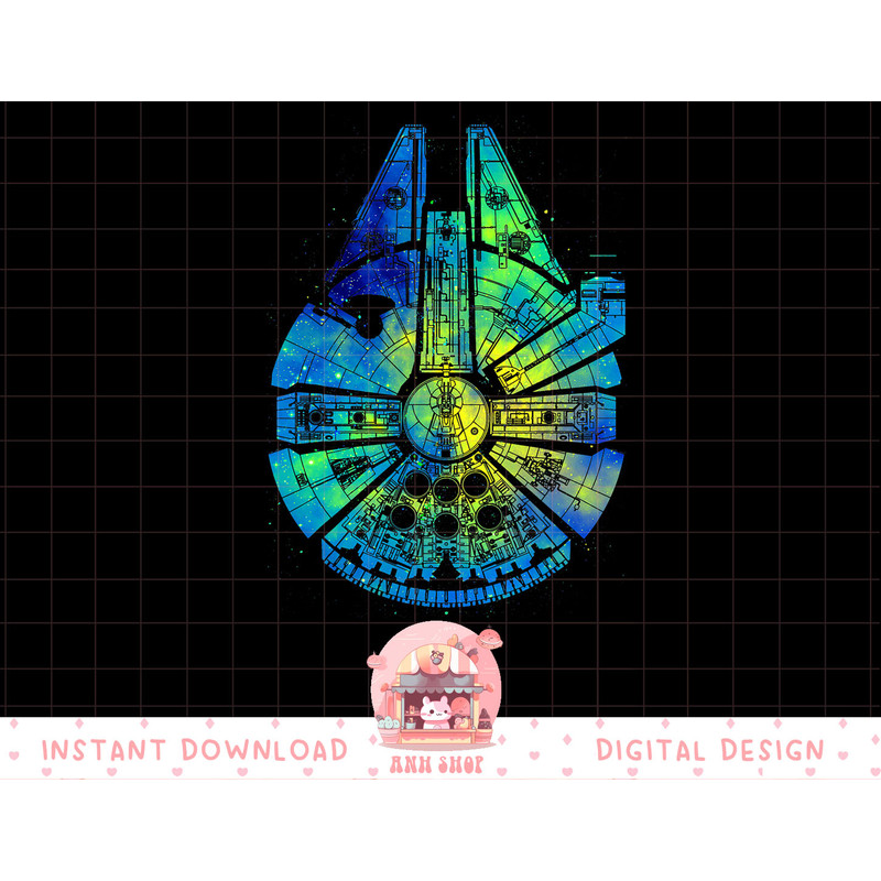 Star Wars Millennium Falcon Water Color Ink Splatter T-Shirt T-Shirt copy.jpg