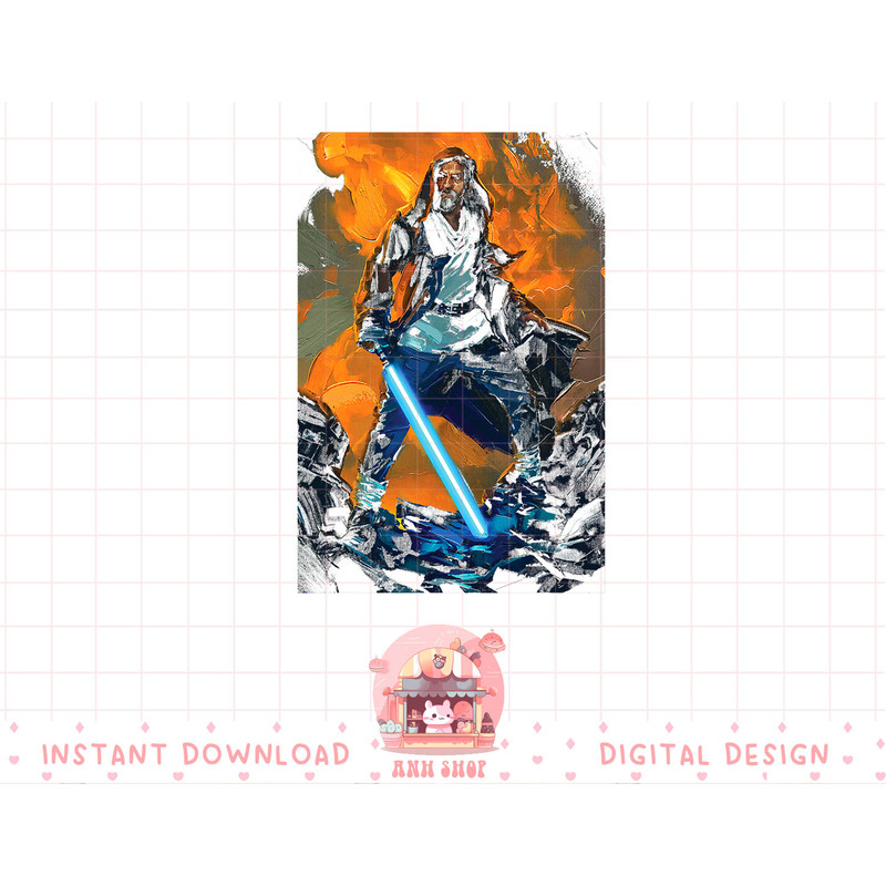 Star Wars Obi-Wan Kenobi Lightsaber Hero Portrait T-Shirt copy.jpg