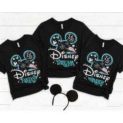 mickey disney fantasy dream wonder shirt / 25th silver anniversary at sea / disney cruise line / family matching / frien