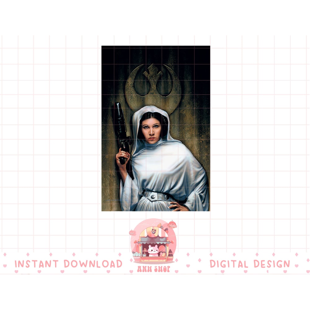 Star Wars Princess Leia Rebel Painted Portrait T-Shirt copy.jpg