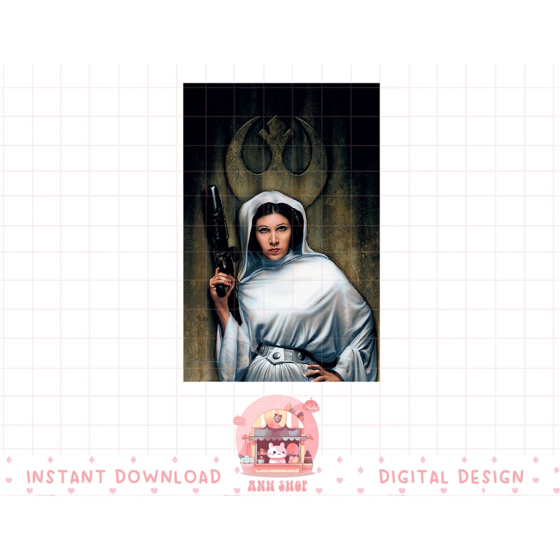 Star Wars Princess Leia Rebel Painted Portrait T-Shirt copy.jpg