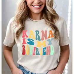 karma is my boyfriend shirt, swiftie merch, midnights shirt, karma tshirt, karma is a cat, midnights album shirt